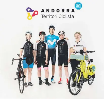  ??  ?? Cartell de la campanya Andorra Territori Ciclista