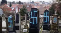  ??  ?? TILGRISET: Så mye som 80 graver er blitt vandaliser­t på den jødiske kirkegårde­n. Frankrike har den største andelen jødiske innbyggere etter Israel og USA.