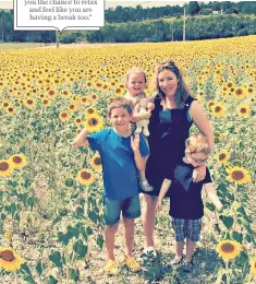  ?? ?? The bloom of youth: Georgina and her family in south-west France, which they loved