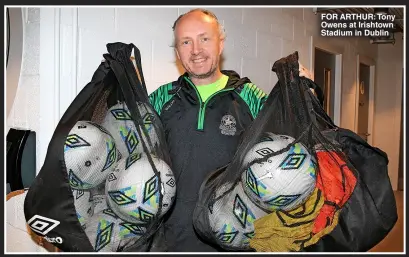  ?? ?? FOR ARTHUR: Tony Owens at Irishtown Stadium in Dublin