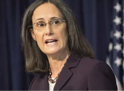  ??  ?? Illinois Attorney General Lisa Madigan’s action could stop state workers from being paid. | RICH HEIN/ SUN- TIMES