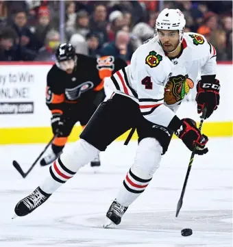  ?? DERIK HAMILTON/AP ?? Seth Jones compares the Hawks to the Ducks, but the Ducks’ rebuild hasn’t exactly been a breeze.