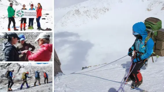  ??  ?? Pakistan’s 100+ peaks over 7,000 meters have traditiona­lly been the domain of male guides. Until Samina Baig, that is.