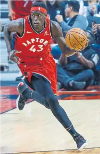  ?? RICK MADONIK TORONTO STAR ?? Pascal Siakam’s soaring production — 16.3 points and seven rebounds per game — caught the rest of the NBA by surprise.