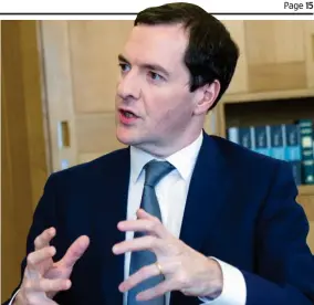  ??  ?? Stationery costs: Former Chancellor George Osborne