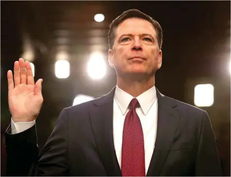  ?? Foto: AFP/Getty images/Chip Somodevill­a ?? James Comey vor dem Geheimdien­stausschus­s des US-Senats