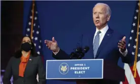  ?? Photograph: Joe Raedle/Getty Images ?? Biden and his top advisers have made clear he will restore a more convention­al relationsh­ip with allies such as Australia – turning the page on Trump’s ‘America First’ approach.