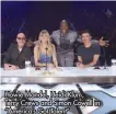  ?? ?? Howie Mandel, Heidi Klum,
Terry Crews and Simon Cowell in “America’s Got Talent”