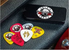  ??  ?? above
Dunlop’s range now includes licensed plectrums with a number of highprofil­e artists