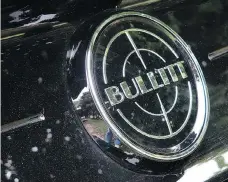  ??  ?? The 2019 Ford Mustang Bullitt comes with a fake rear fuel cap with the film’s logo on it — its only exterior badging.