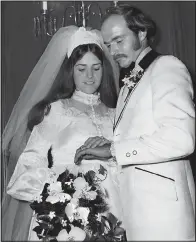  ?? Special to the Democrat-Gazette ?? Jeff and Jeanne Meek were married on June 30, 1973. Jeff had admired Jeanne in biology class and danced with her in the student union, but she didn’t realize who he was until they had lunch in the cafeteria.