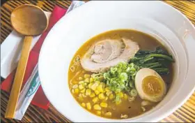  ?? Lake Fong/Post-Gazette ?? Fujiya Ramen in Shadyside will be serving its spicy miso ramen as part of its menu for Pittsburgh Restaurant Week Summer 2018.