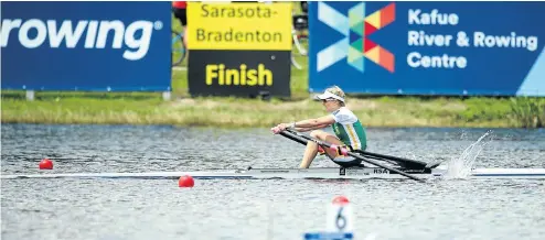  ?? Picture: Igor Meijer ?? Gentle and soft Kirsty McCann changes into a fierce competitor when she’s on the water.