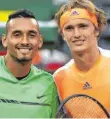  ?? FOTO: ZIMMER/IMAGO IMAGES ?? Ziemlich beste Feinde: Alexander Zverev (re.) und der Australier Nick Kyrgios.