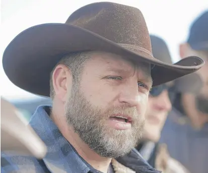  ?? | RICK BOWMER/ AP ?? Ammon Bundy is in a dispute with the federal government at Malheur National Wildlife Refuge near Burns, Oregon.