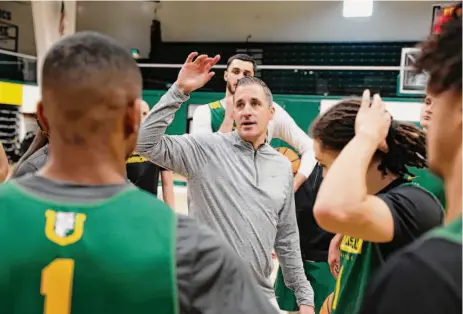  ?? Lea Suzuki/The Chronicle ?? Chris Gerlufsen was promoted to head coach at USF in March, shortly after the Dons’ first March Madness appearance since 1998.