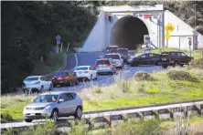  ?? Santiago Mejia / The Chronicle ?? The single-lane Baker-Barry Tunnel, a primary route to the Marin Headlands, will close for several months starting Jan 2.