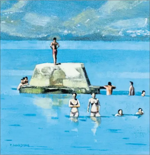  ?? Picture Peter Nardini/exhibit Auction ?? Bathers in Lake Trasimeno by Peter Nardini will be auctioned at The Barras