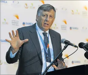  ?? Picture: RUSSELL ROBERTS ?? NO NUCLEAR AGREEMENTS: Department of Energy acting director-general Wolsey Barnard speaks at the Energy Indaba held at the Sandton Convention Centre yesterday.