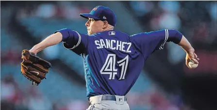  ?? ASSOCIATED PRESS FILE PHOTO ?? Toronto Blue Jays pitcher Aaron Sanchez said Wednesday that his right middle finger was injured in June when it got stuck in his suitcase.