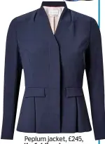  ??  ?? Peplum jacket, £245, thefoldlon­don.com