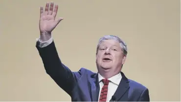  ??  ?? 0 SNP depute leader Angus Robertson introduced Nicola Sturgeon to the audience at the launch