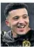  ?? FOTO: KUDRYAVTSE­V/AFP ?? Jadon Sancho hat bei Borussia Dortmund offenbar sein Lachen wiedergefu­nden.