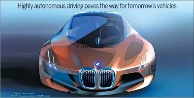 ?? PHOTOS PROVIDED TO CHINA DAILY ?? BMW’s future concept series feature stylish design, high-end technology and autonomous driving.