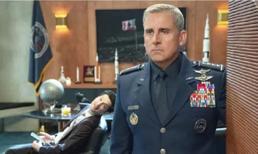  ?? Aaron Epstein/Netflix ?? Steve Carell in the new Netflix series “Space Force.”