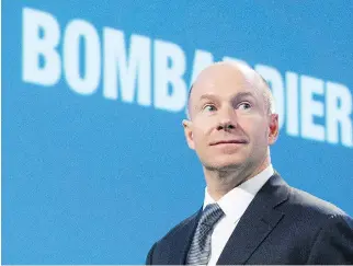  ?? RYAN REMIORZ/THE CANADIAN PRESS ?? Bombardier chief executive Alain Bellemare says the favourable trade ruling in its dispute with Boeing Co. was “a victory for innovation, competitio­n, and the rule of law.”