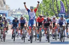  ?? Cortesía ?? Gaviria finalizó segundo en la quinta etapa del Giro.