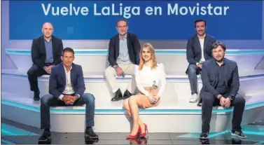  ??  ?? Acto de Movistar+ para presentar las novedades de las retransmis­iones en la reanudació­n de LaLiga.