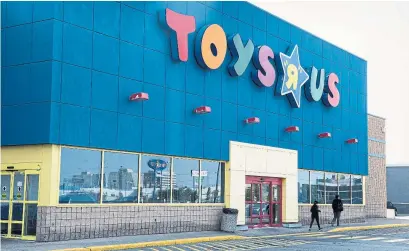  ?? PAUL CHIASSON/THE CANADIAN PRESS FILE PHOTO ?? It’s business as usual so far at Toys “R” Us stores in Canada, which MGA Entertainm­ent says it has submitted a bid for.