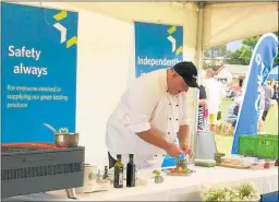  ??  ?? Chef Shane Yardley is back cooking up a storm at the festival.