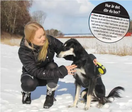  ?? FOTO: JONAS MÅNSSON ?? TRIVS. Susanne Unghagen och hennes familj stormtrivs på Adelsö liksom hunden Fahiim.