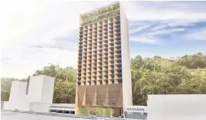  ??  ?? HOTEL MODEN: Lakaran grafik projek Hyatt Centric Kota Kinabalu.