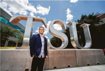  ?? Marie D. De Jesús / Staff photograph­er ?? Cameron Flowers, 21, an internatio­nal student from the Bahamas, says the reversal by Immigratio­n and Customs Enforcemen­t is a “breath of fresh air.” He is studying higher education as a graduate student at Texas Southern University.