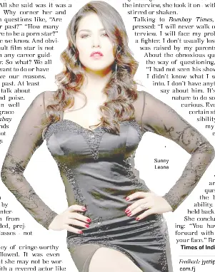 Sunny Porn Captions - SUNNY LEONE: - PressReader