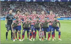  ?? Foto: EFE ?? El Atlético de Madrid, posando antes de la disputa de un partido de Champions