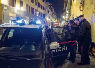  ??  ?? Uno degli arresti, ancora in via Palazzuolo