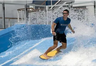  ?? MONIQUE FORD/STUFF ?? Activities such as Flowrider on Ovation of the Seas appeal to big and little kids alike.