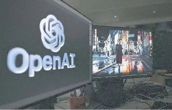  ?? — AFP photo by Stefano Rellandini ?? A photo shows a frame of a video generated by a new intelligen­ce artificial tool, dubbed ‘Sora’, unveiled by the company OpenAI, in Paris.