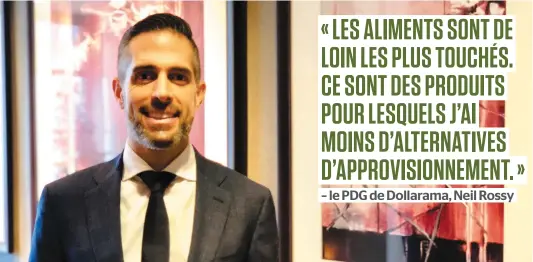  ??  ?? Les tarifs annoncés par Washington et Ottawa représente­nt une « tonne de travail d’un point de vue logistique » pour une compagnie comme Dollarama, dit le PDG Neil Rossy, en marge de l’assemblée annuelle de l’entreprise tenue à Montréal hier.