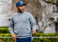  ?? Doug Defelice/liv Golf/associated Press ?? Harold Varner III waits on the sixth green during the first round of the LIV Golf Las Vegas at the Las Vegas Country Club on Thursday. He shot 63.