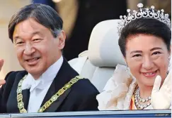  ?? ?? Travel in style: Emperor Naruhito and Empress Masako