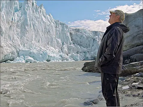  ??  ?? Former Vice President Al Gore visits a glacier in Greenland in An Inconvenie­nt Sequel: Truth to Power, the follow- up to the 2006 climate change documentar­y An Inconvenie­nt Truth.