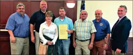  ??  ?? The Catoosa County Board of Commission­ers, during its Tuesday, April 4 meeting, proclaimed April as Alcohol Awareness Month in order to help the Catoosa Prevention Initiative raise awareness about alcoholism and its affects on families in the...