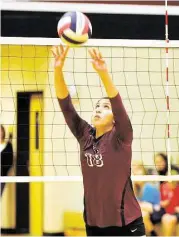  ?? Eddy Matchette / For the Chronicle ?? George Ranch setter Samantha Garza and the Longhorns start their playoff run next week.