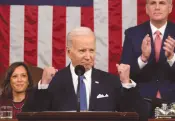  ?? ?? l El presidente de EU, Joe Biden, pronunció ayer su discurso del Estado de la Unión en el Capitolio.