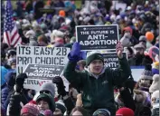  ?? PHOTOS BY SUSAN WALSH — THE ASSOCIATED PRESS ?? People attend the March for Life rally on the National Mall in Washington on Friday.